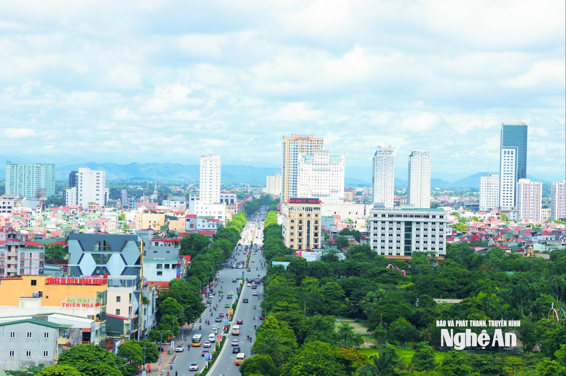 Một góc các phường Thành Vinh, Trường Vinh, tỉnh Nghệ An. Ảnh: Thành Duy
