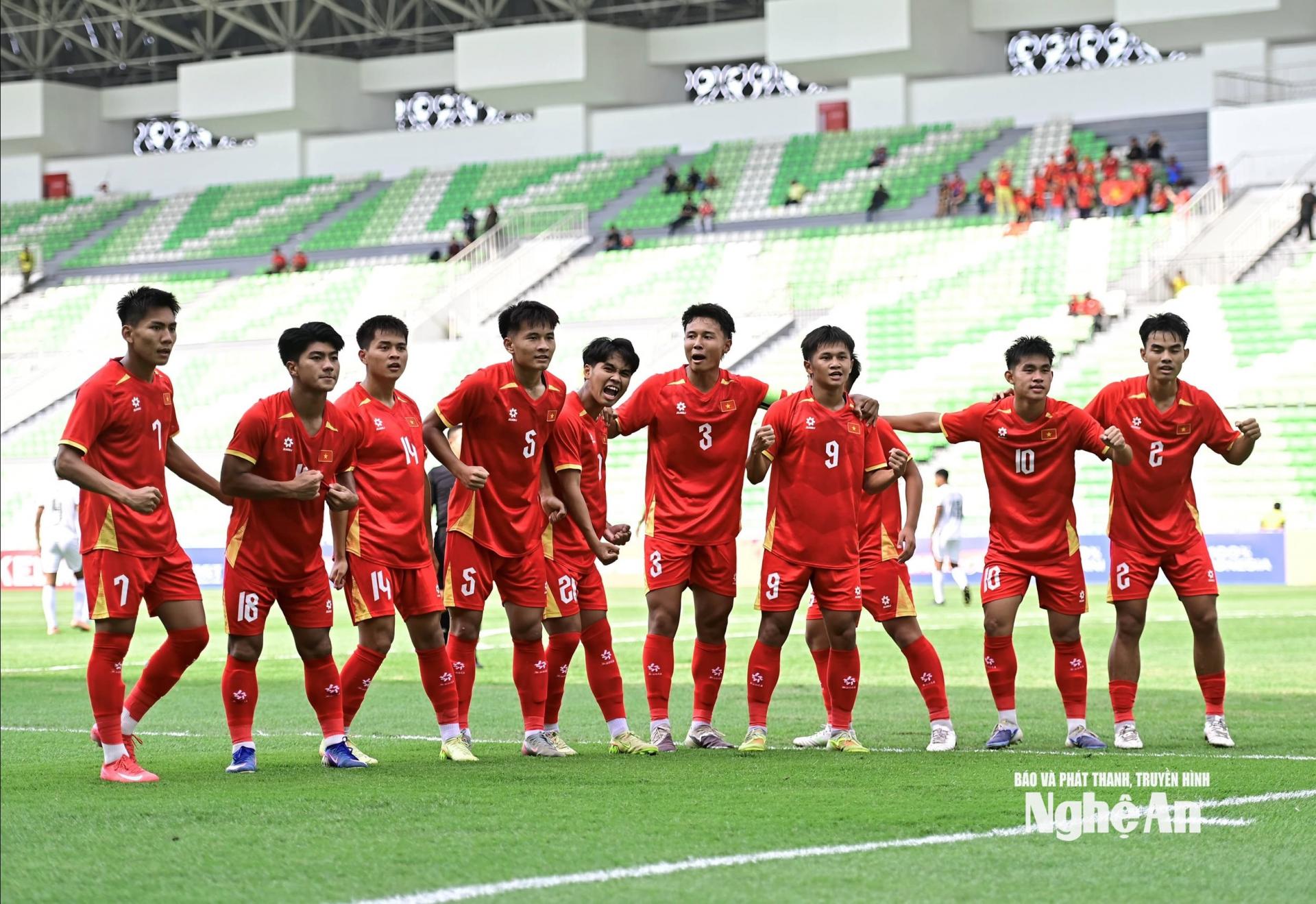 U19 Việt Nam giành chiến thắng 3-0 trước U19 Timor Leste ở lượt trận đầu tiên bảng A. Ảnh: AFF