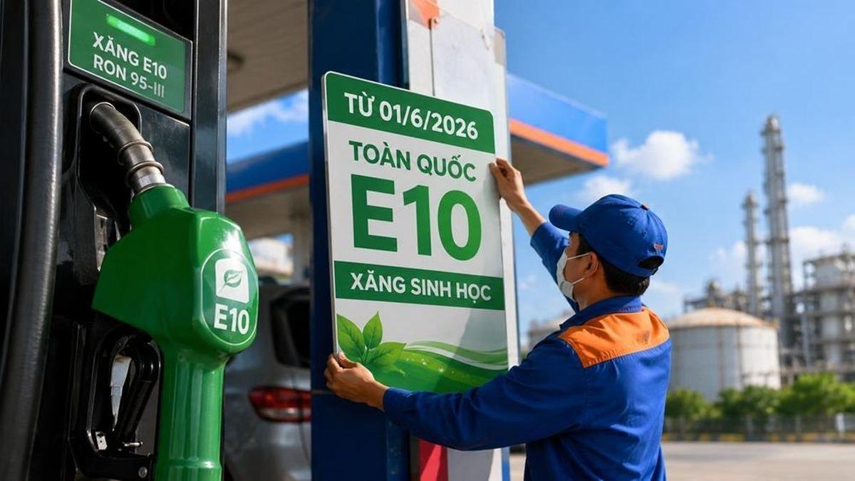 Xăng E10 là loại xăng mới được bán đại trà toàn quốc từ ngày 1/6/2026. Ảnh: P.V