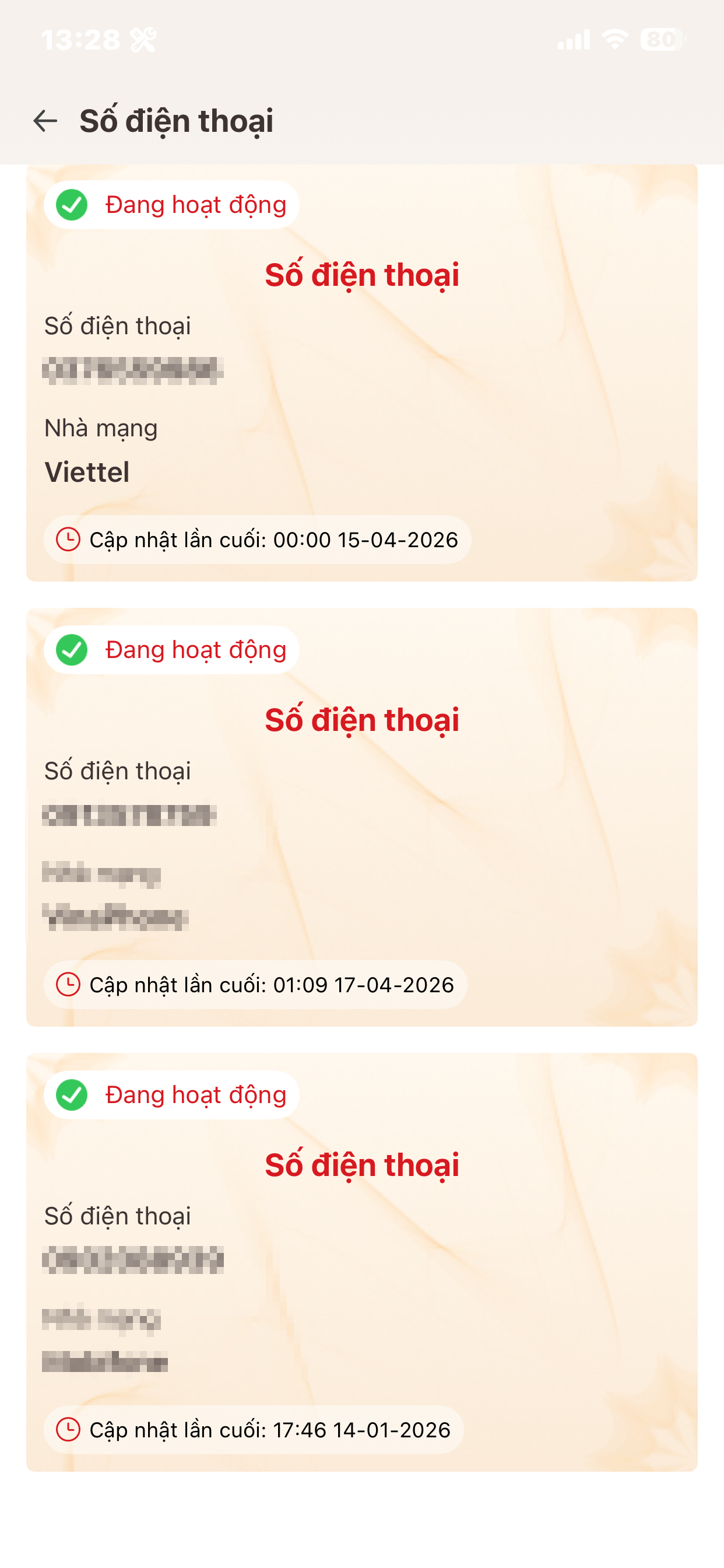 Màn hình hiển thị việc xác nhận SIM đang sử dụng đã hoàn thành. Ảnh chụp màn hình