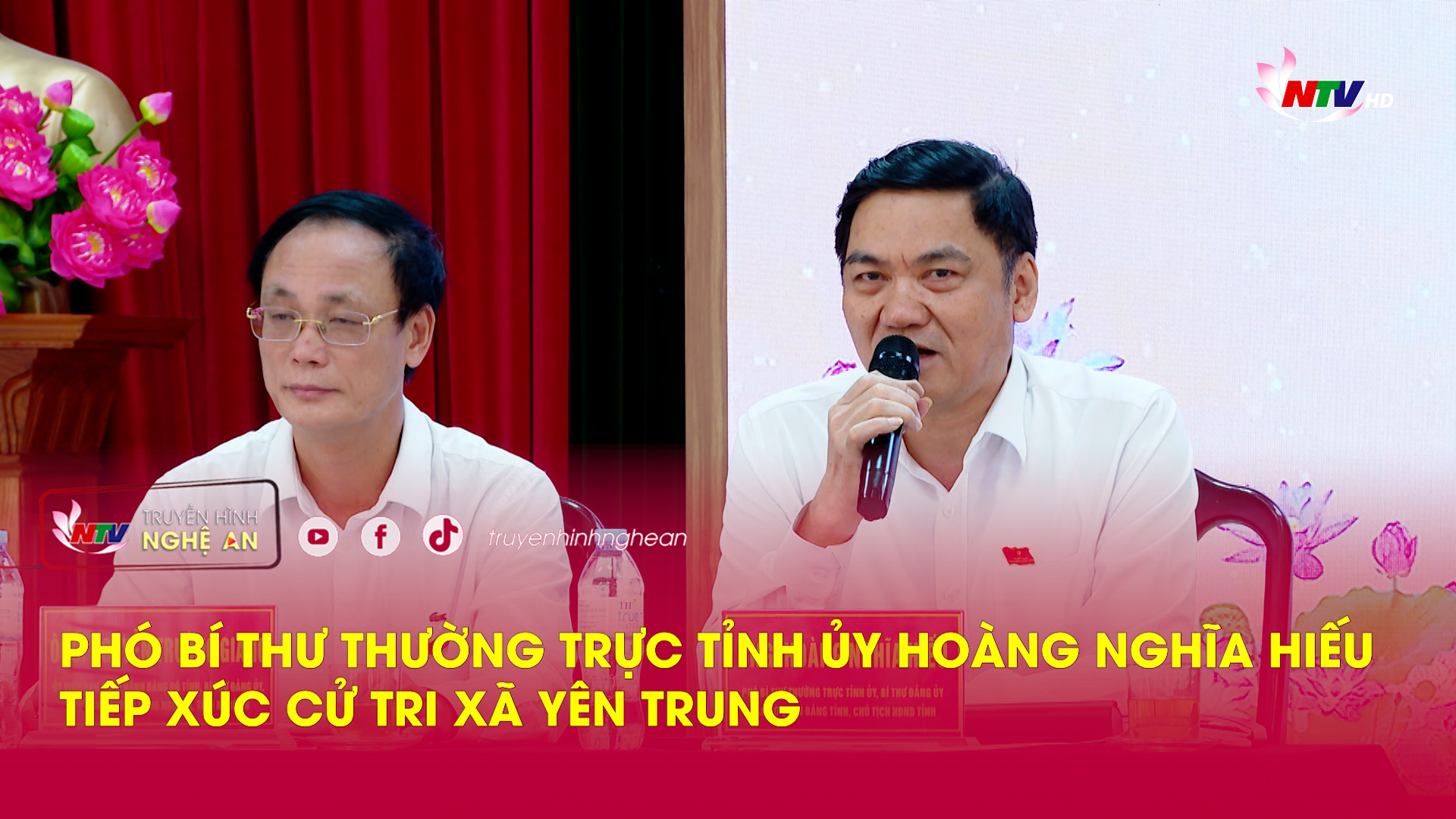 Phó Bí thư Thường trực Tỉnh ủy Hoàng Nghĩa Hiếu tiếp xúc cử tri xã Yên Trung