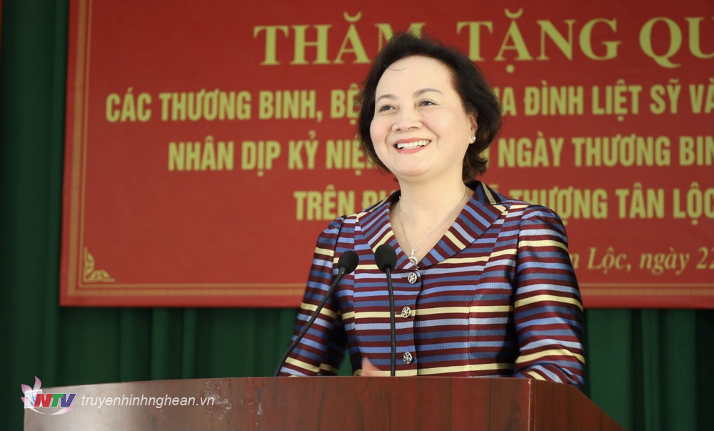 Bộ trưởng Bộ Nội vụ Phạm Thị Thanh Trà phát biểu tại buổi lễ.