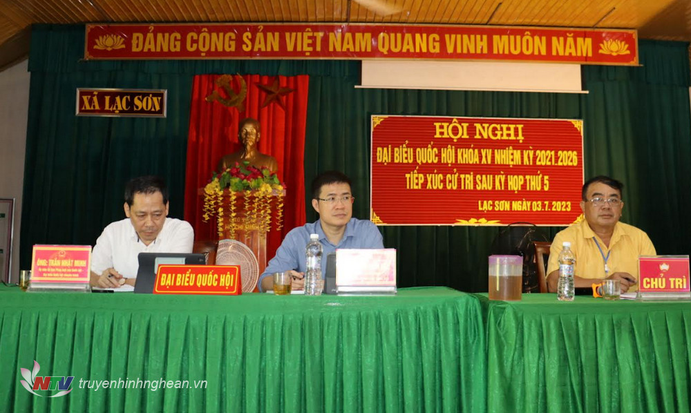 Đoàn đại biểu Quốc hội tiếp xúc cử tri huyện Đô Lương.
