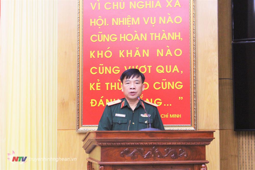 Thiếu tướng Nguyễn Ngọc Phương, Ủy viên chuyên trách Ủy ban Kiểm tra Quân ủy Trung ương quán triệt mục đích, yêu cầu giám sát.