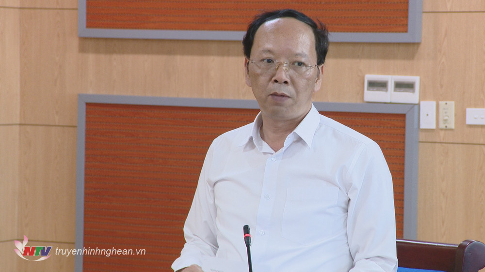 Phó Chủ tịch UBND tỉnh Bùi Thanh An phát biểu tại phiên họp.