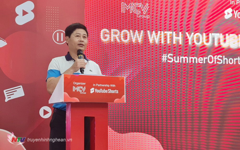 Ông Trầm Minh Ngọc - Giám đốc Đài PT-TH Nghệ An, Chủ tịch Hội Nhà báo tỉnh chia sẻ tại chương trình.