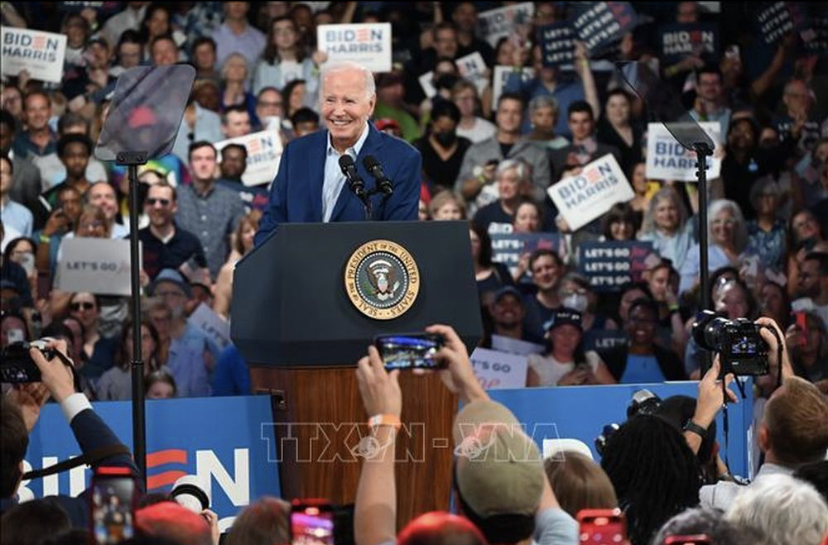 Tổng thống Mỹ Joe Biden phát biểu trong cuộc vận động tranh cử ở Raleigh, thủ phủ Bắc Carolina, ngày 28/6/2024. 