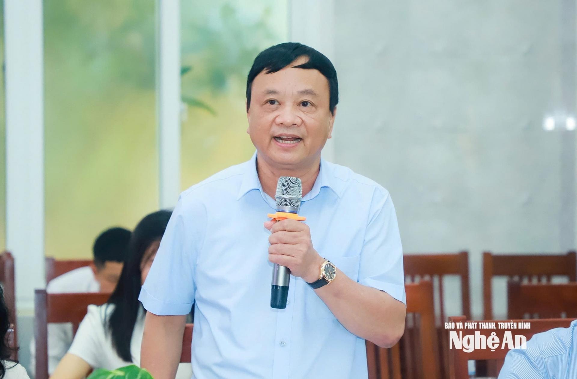 Đồng chí Nguyễn Văn Hải - Phó Trưởng ban Nội chính Tỉnh ủy phát biểu tại cuộc làm việc. Ảnh: Thành Duy