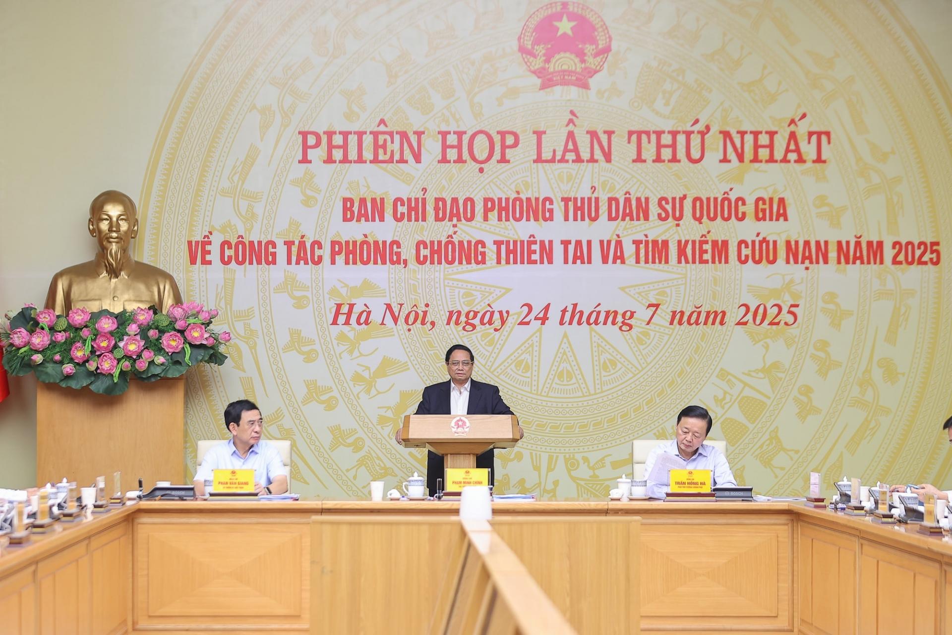 Đồng chí Phạm Minh Chính - Ủy viên Bộ Chính trị, Thủ tướng Chính phủ, Trưởng ban chỉ đạo phát biểu. Ảnh: VGP/Nhật Bắc