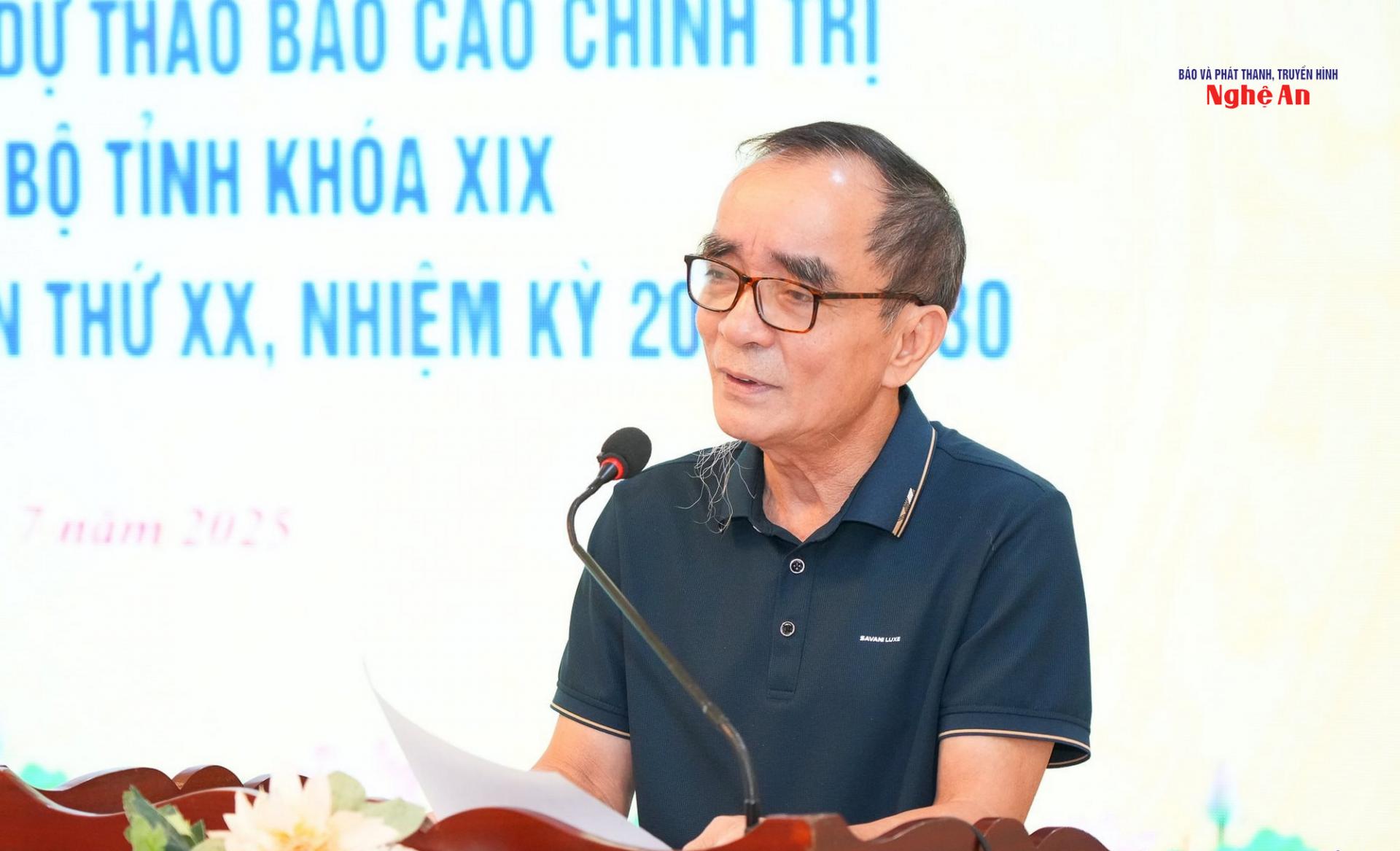 Đồng chí Nguyễn Văn Long - nguyên Trưởng Ban Tôn giáo, Sở Nội vụ góp ý dự thảo.