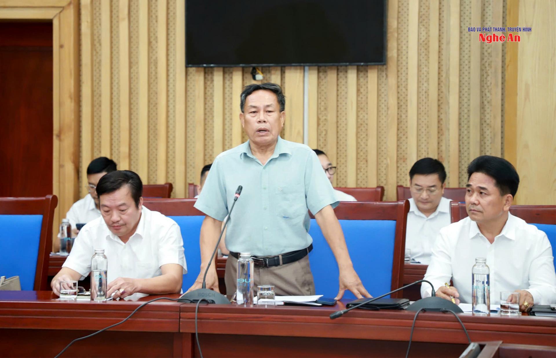 Ông Thái Đại Phong - Phó Chủ tịch Hội Doanh nghiệp Cựu chiến binh phát biểu tại cuộc làm việc. 