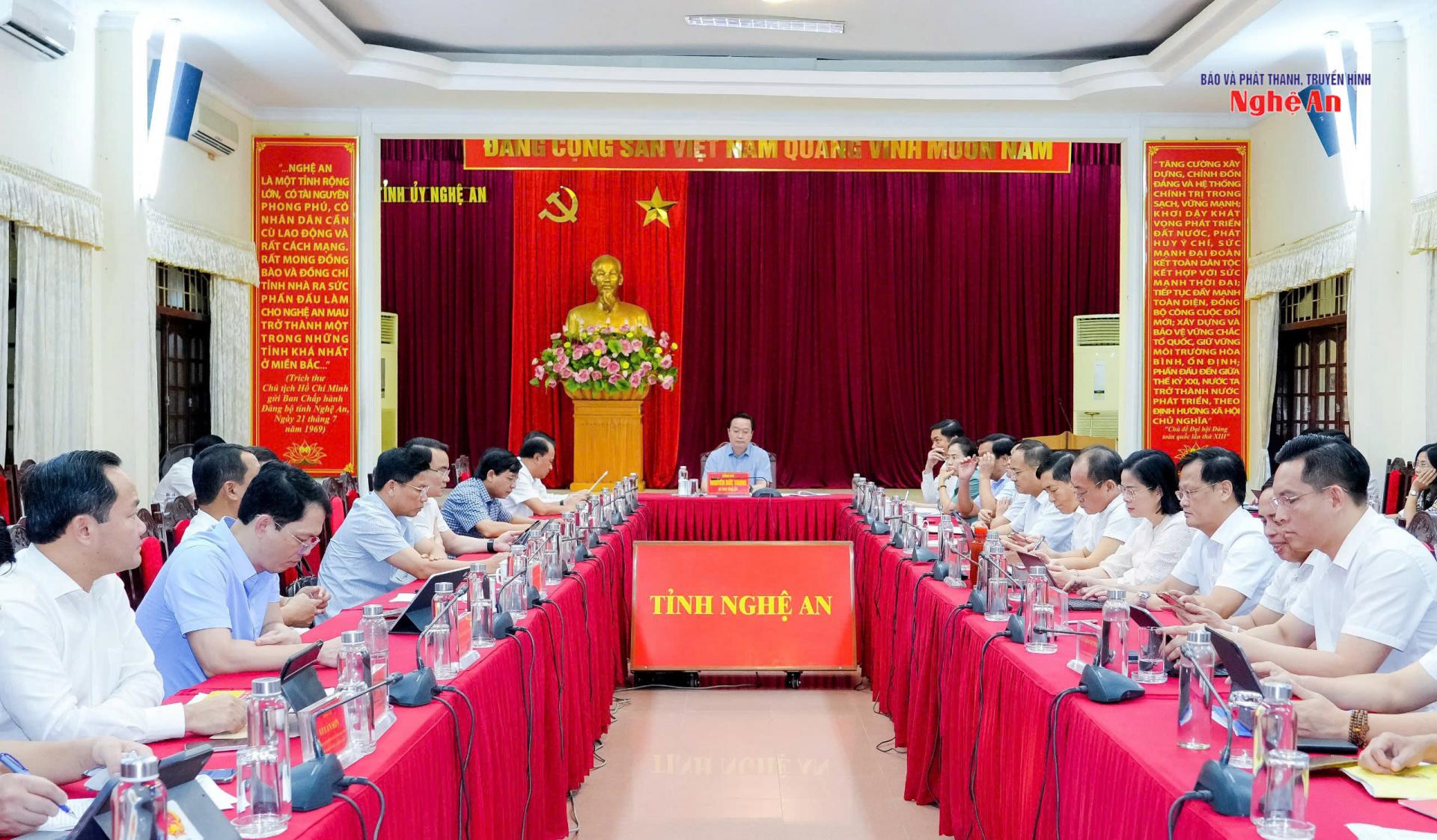 Toàn cảnh điểm cầu tỉnh Nghệ An.