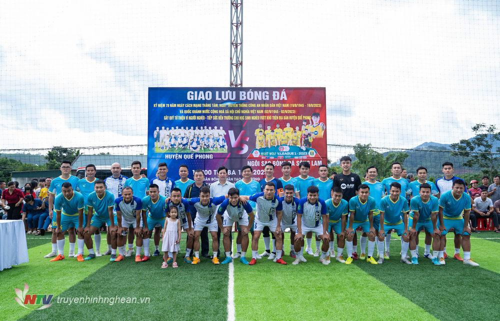 Loạt sao SLNA tham gia trận bóng giao hữu gây quỹ từ thiện tại huyện Quế Phong