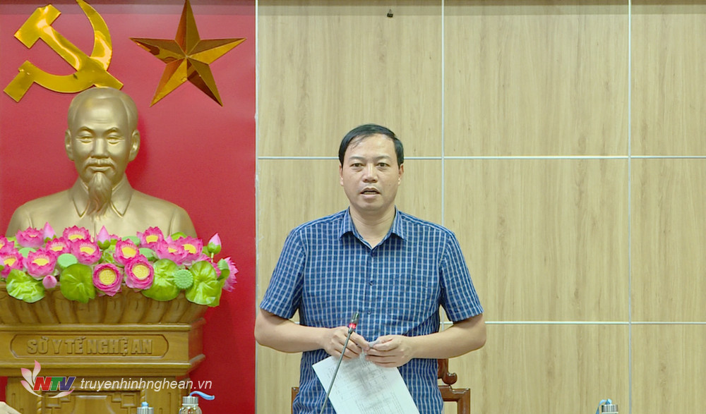 Đồng chí Chu Đức Thái - Uỷ viên Thường trực, Trưởng ban Văn hóa - Xã hội Hội đồng Nhân dân tỉnh phát biểu kết luận buổi làm việc.