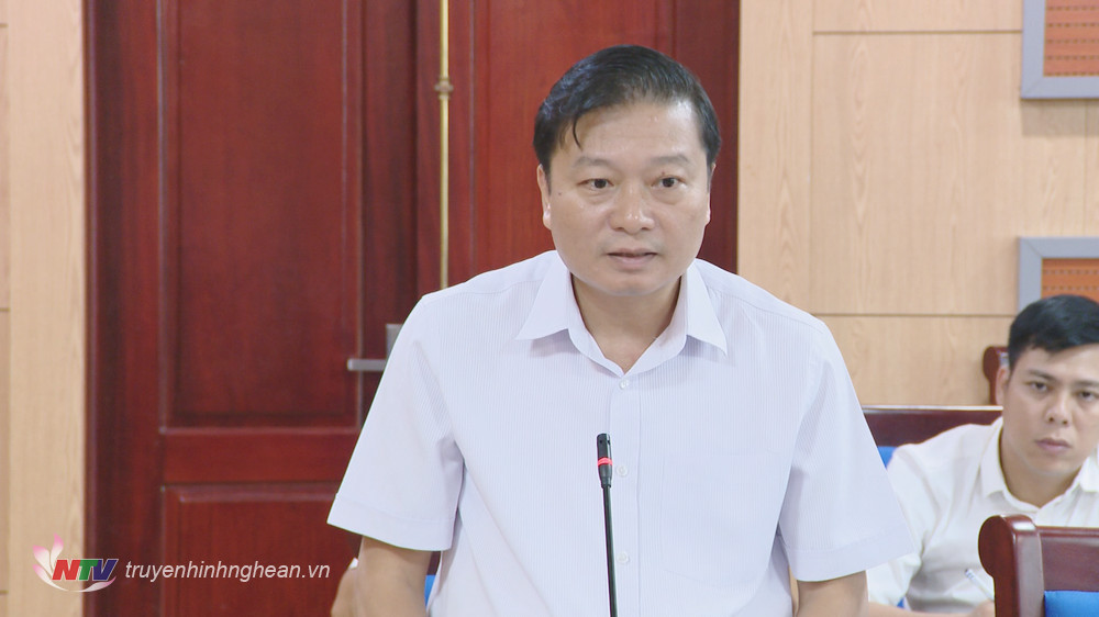 Phó Chủ tịch Thường trực UBND tỉnh Lê Hồng Vinh phát biểu tại phiên họp.