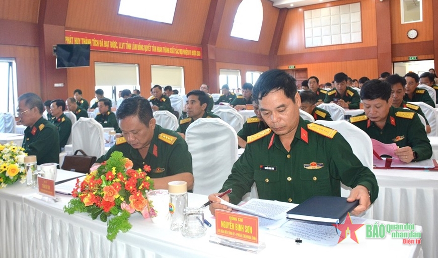 Hội nghị tổng kết thực hiện Luật Sĩ quan Quân đội nhân dân Việt Nam (Luật Sĩ quan) do Đảng ủy, Bộ Chỉ huy quân sự tỉnh Lâm Đồng tổ chức ngày 10/8.