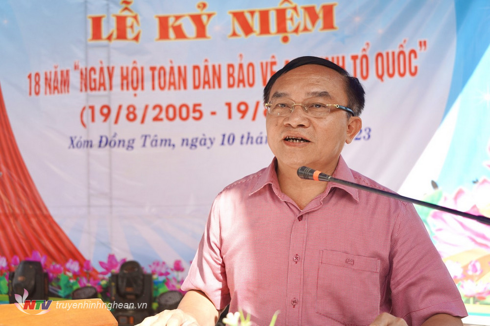 Trưởng Ban Dân vận Tỉnh ủy Ngọc Kim Nam phát biểu tại ngày  hội.