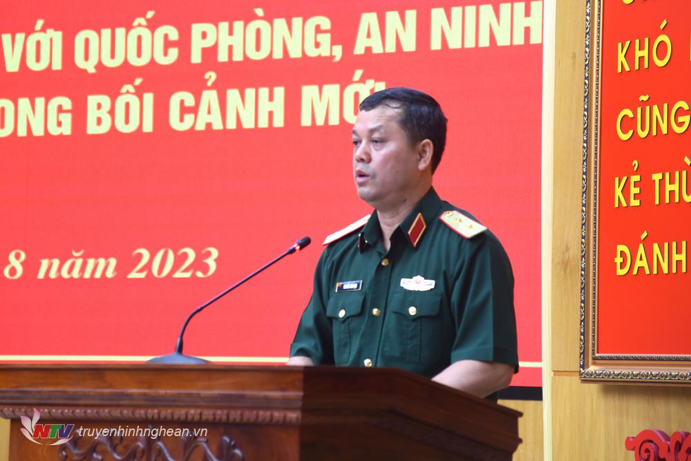 Trung tướng, PGS, TS Nguyễn Văn Bạo, Giám đốc Học viện Chính trị - Chủ nhiệm Đề tài báo cáo đề dẫn