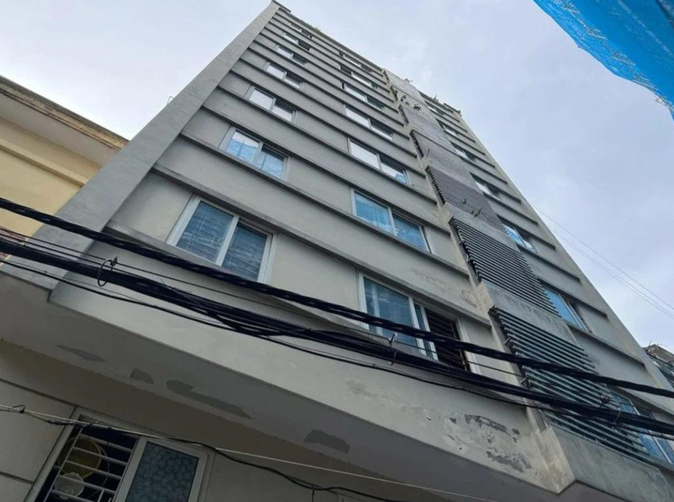 Tòa chung cư mini do ông Nghiêm Quang Minh đầu tư xây dựng tại ngõ 203, đường Trường Chinh, phường Khương Mai.