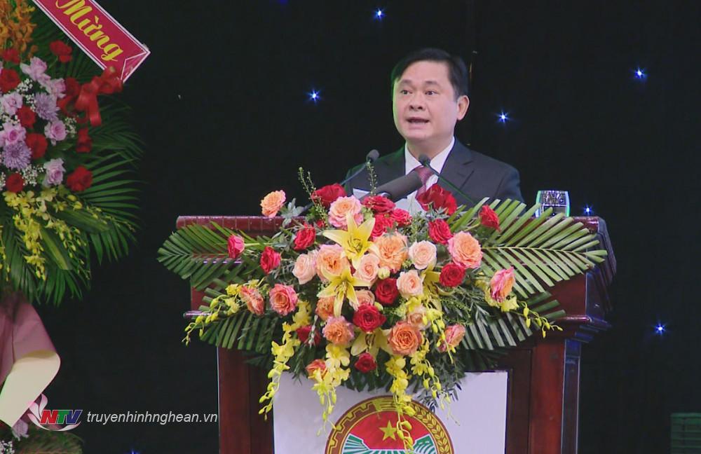 Bí thư Tỉnh uỷ Thái Thanh Quý phát biểu tại Đại hội.