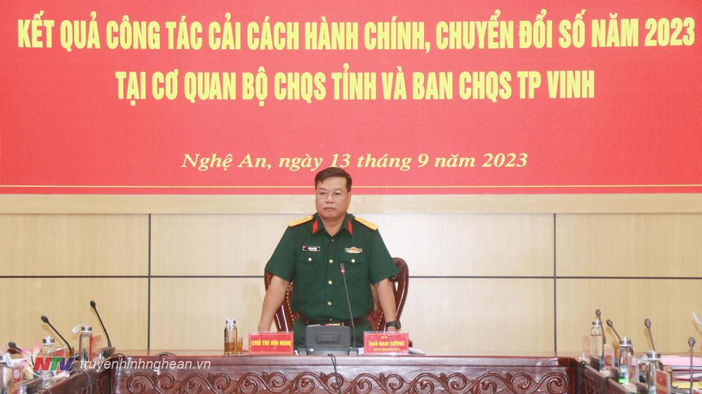 Đại tá Ngô Nam Cường, Phó Tư lệnh Quân khu, Phó Trưởng ban Thường trực Ban Chỉ đạo cải cách hành chính và chuyển đổi số kết luận buổi kiểm tra