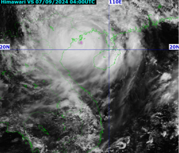 Tâm bão Yagi đã áp sát bờ biển Quảng Ninh – Hải Phòng