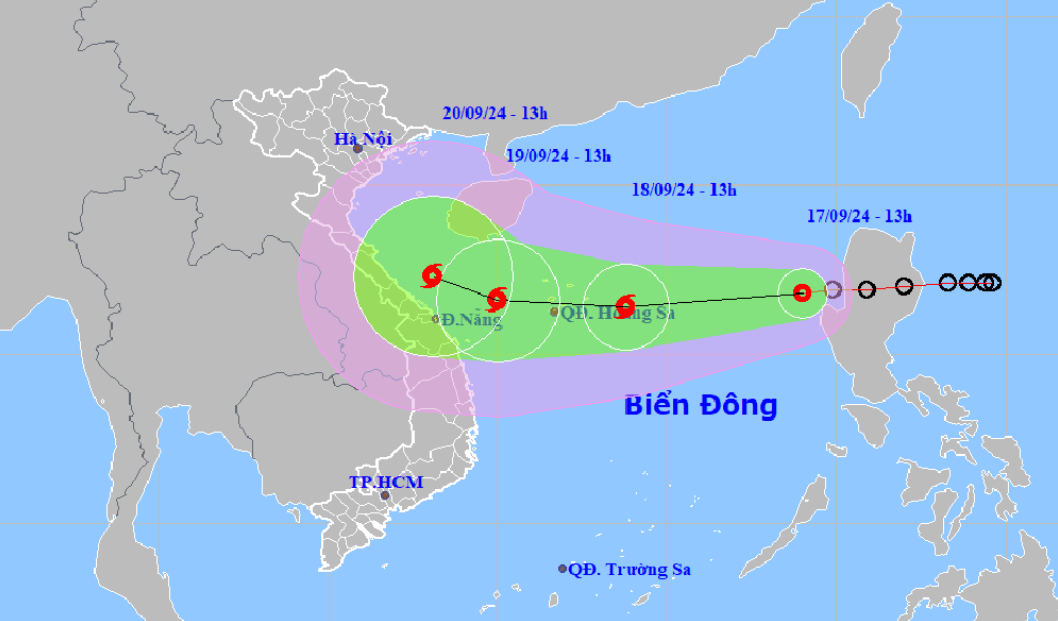 Áp thấp đã vào biển Đông