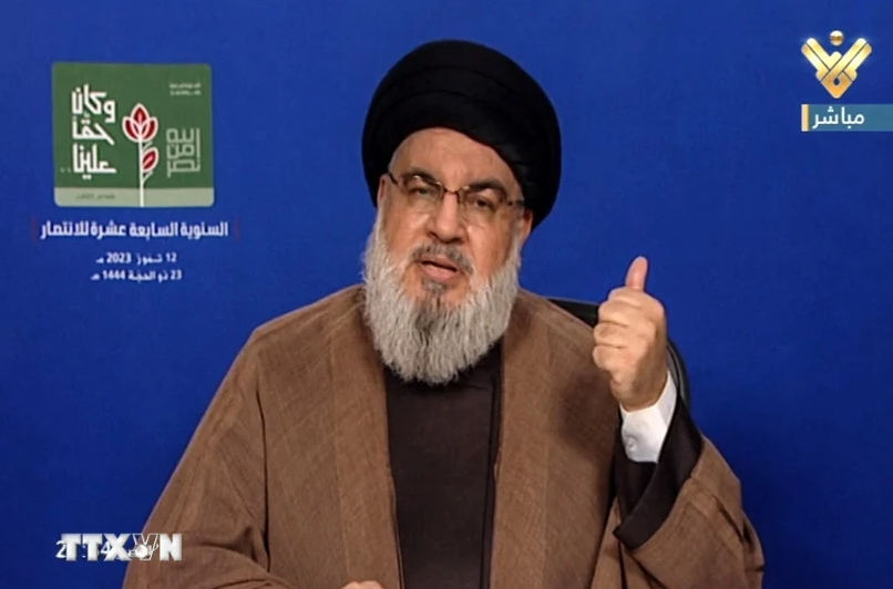 Thủ lĩnh phong trào Hezbollah tại Liban Hassan Nasrallah. 