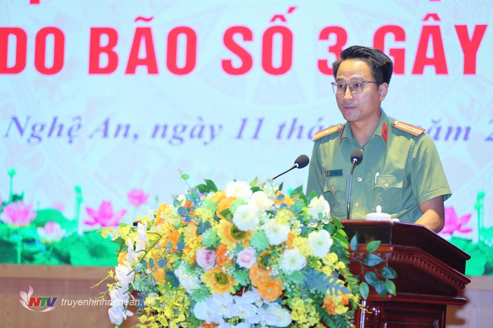 Đại diện Ban Thanh niên Công an tỉnh hưởng ứng lời phát động của đồng chí Giám đốc Công an tỉnh