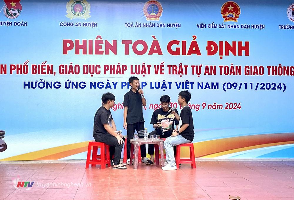 Tiểu phẩm do học sinh Trường THPT 1/5 dàn dựng dựa trên những vụ án có thật