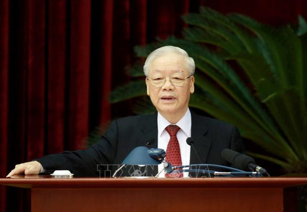 Tổng Bí thư Nguyễn Phú Trọng phát biểu khai mạc Hội nghị Trung ương 8, khóa XIII.