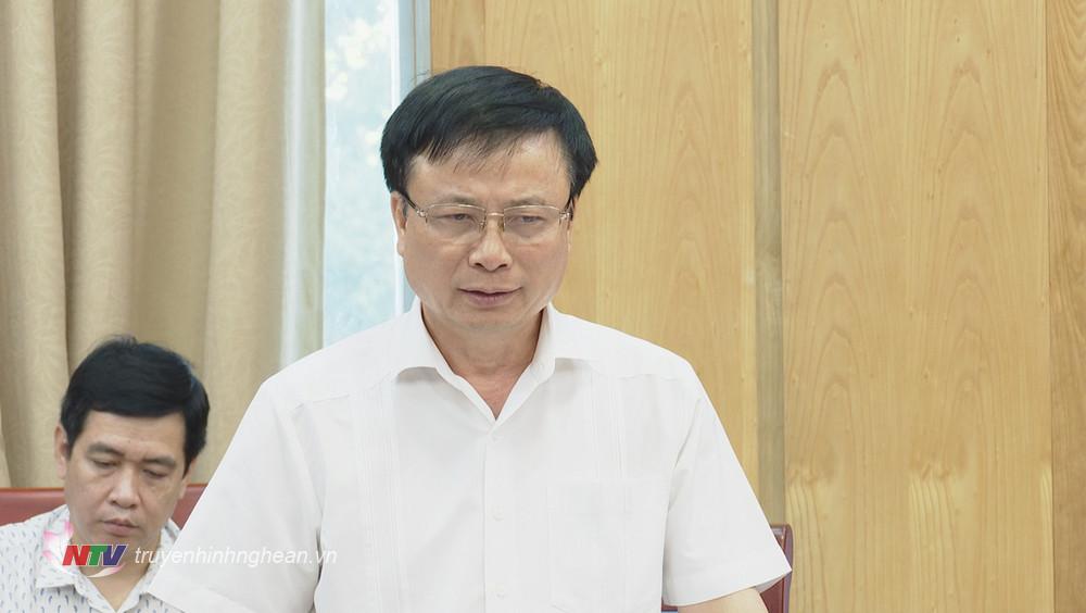 Phó Chủ tịch UBND tỉnh Bùi Đình Long phát biểu tại cuộc làm việc.