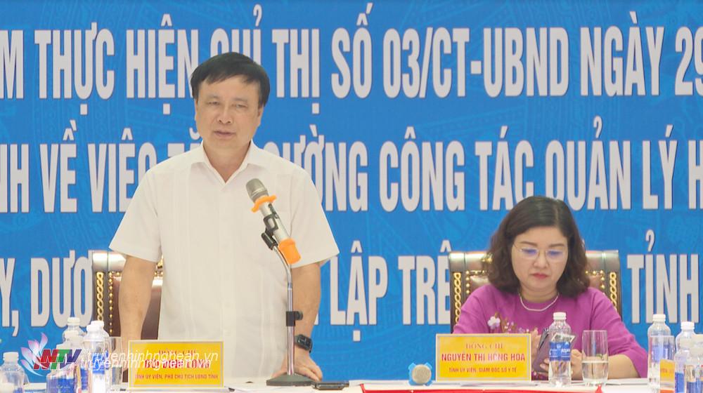 Phó Chủ tịch UBND tỉnh Bùi Đình Long phát biểu chỉ đạo tại hội nghị.