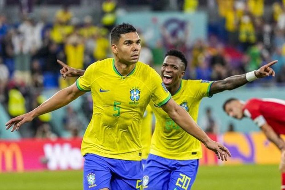 Casemiro đưa Brazil vào vòng 1/8 World Cup 2022. (Nguồn: Getty Images)
