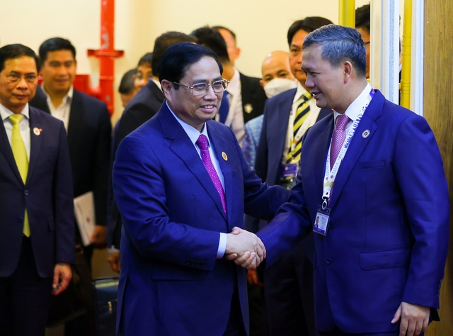 Thủ tướng Chính phủ Phạm Minh Chính tiếp Đại tướng Hun Manet - Ảnh: VGP