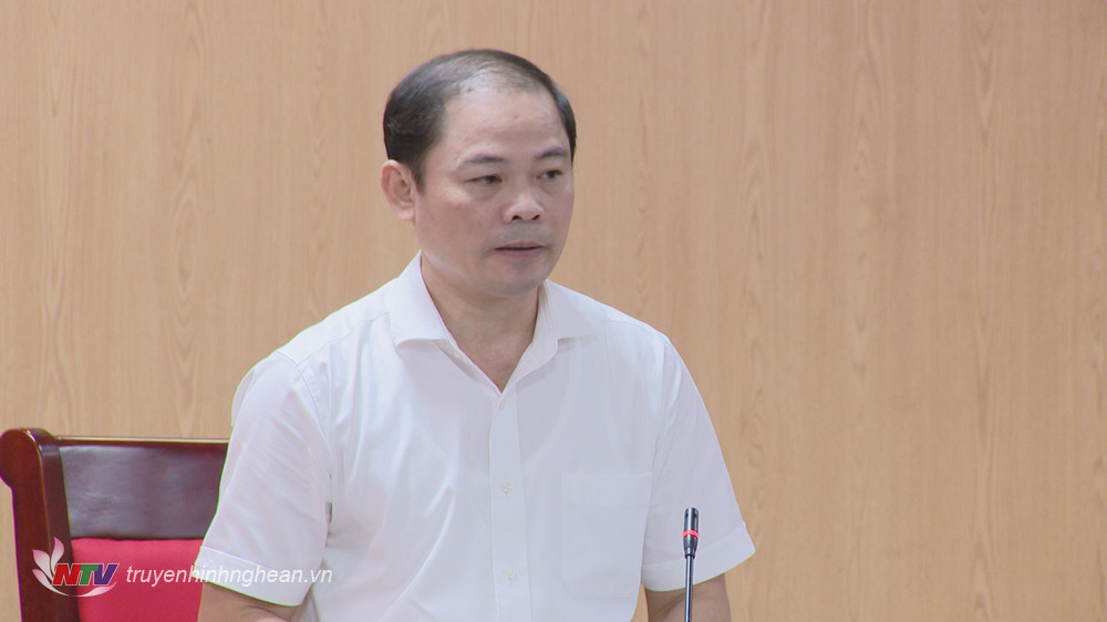 Trưởng ban Pháp chế HĐND tỉnh Nguyễn Thành Chung phát biểu kết luận cuộc họp.