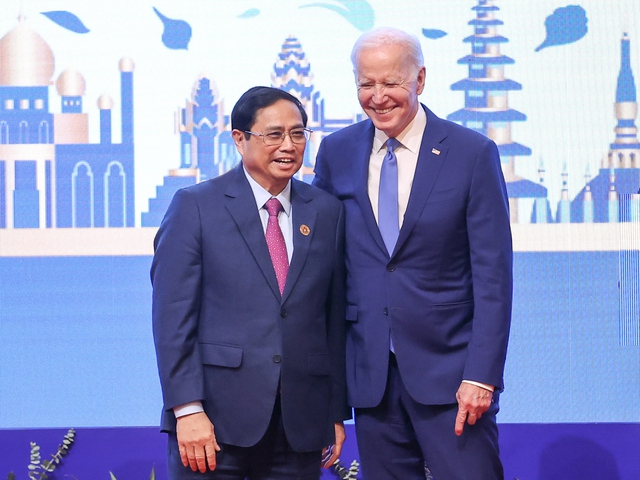 Thủ tướng Chính phủ Phạm Minh Chính và Tổng thống Mỹ Joe Biden - Ảnh: VGP