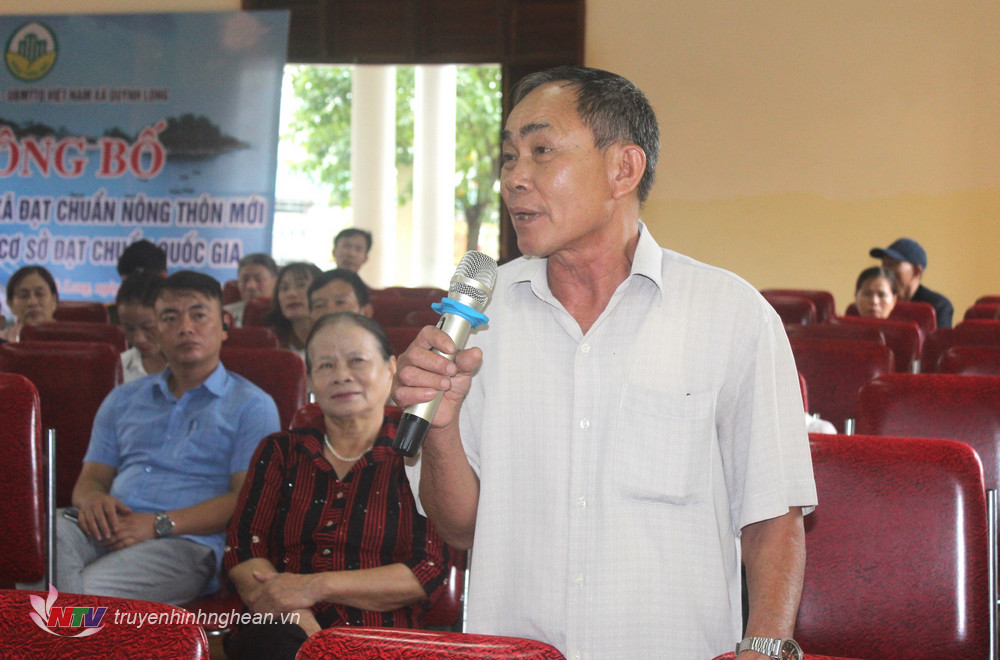 Cử tri Trần Văn Nghiêu - xã Quỳnh Long đề nghị nghị huyện đơn giản hóa thủ tục hành chính liên quan đến cấp giấy chứng nhận quyền sử dụng đất 