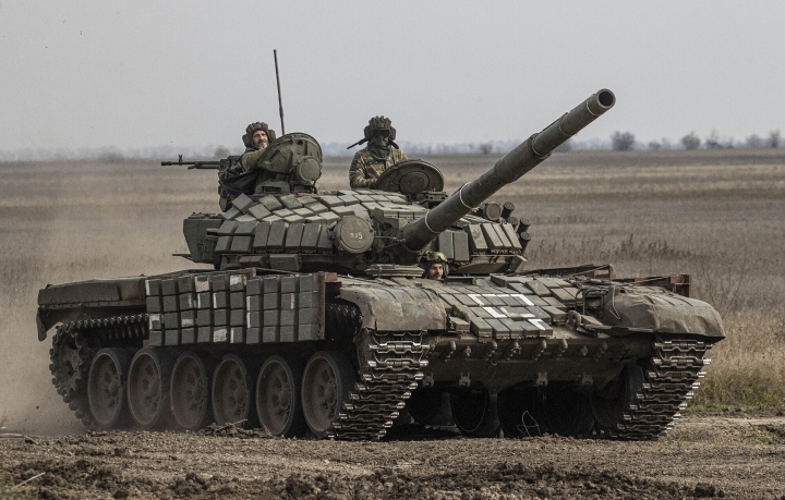 Quân đội Ukraine đang tiến về gần thành phố Kherson trong ngày 10/11. (Ảnh: Anadolu Agency)