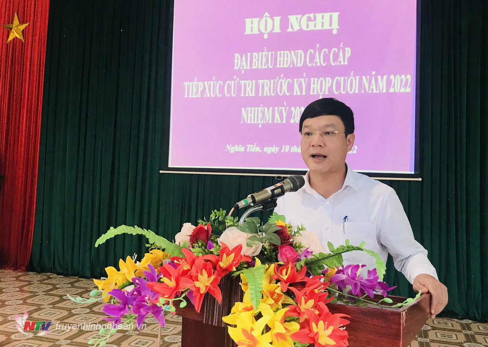 Ông Phạm Tuấn Vinh – Đại biểu HĐND tỉnh giải trình ý kiến, kiến nghị của cử tri. 