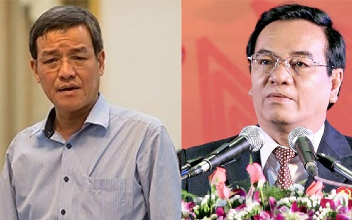 Cựu Bí thư Đồng Nai - Trần Đình Thành (phải) và cựu Chủ tịch Đồng Nai - Đinh Quốc Thái.