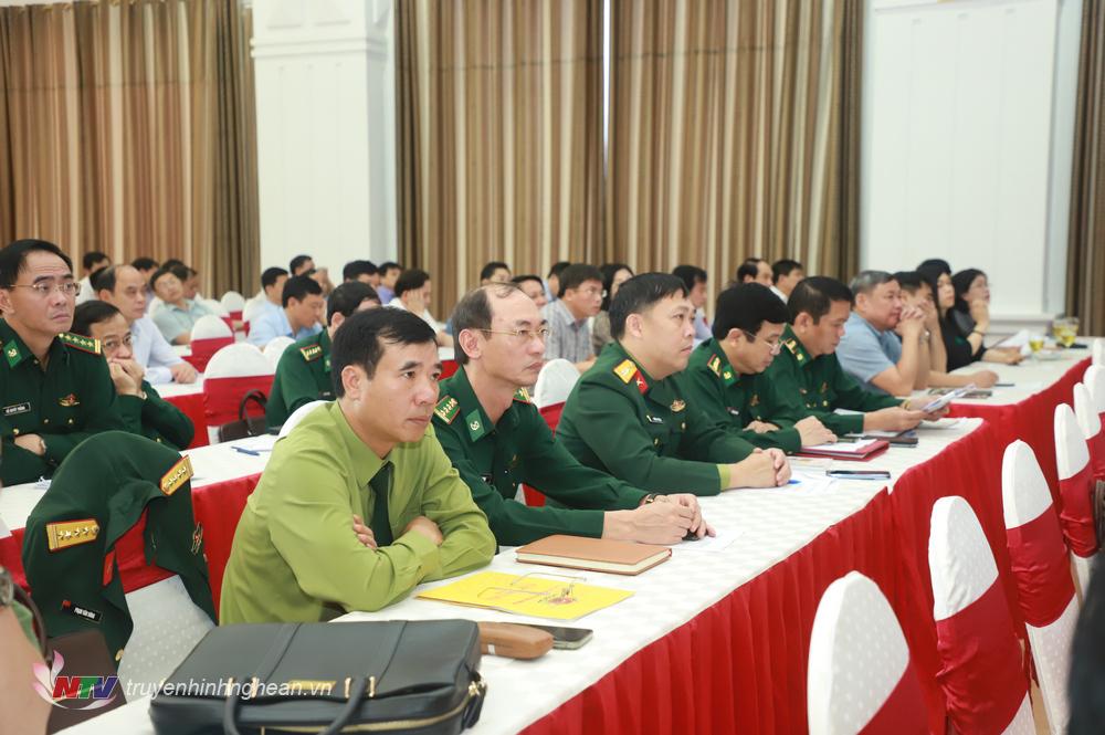 Các đại biểu dự hội nghị tại điểm cầu chính tỉnh Nghệ An.