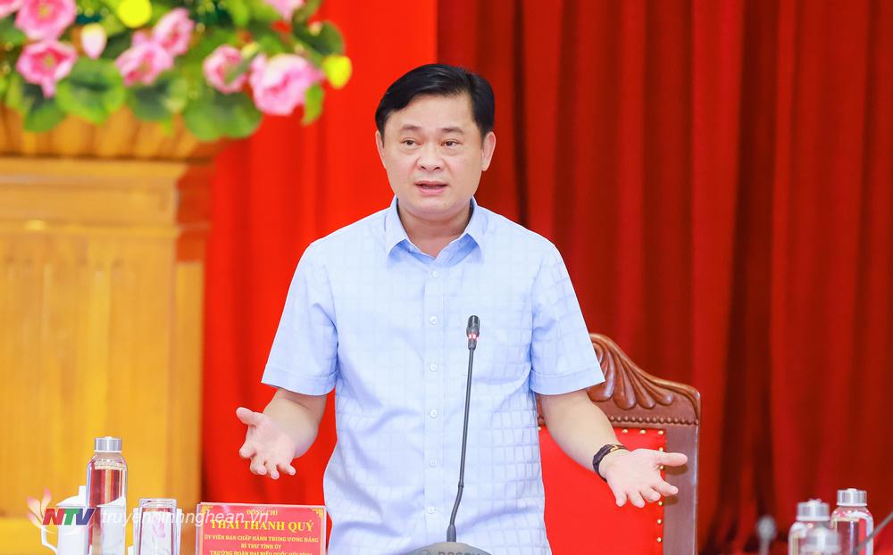 Bí thư Tỉnh ủy Thái Thanh Quý phát biểu kết luận về tổng kết Nghị quyết số 23.