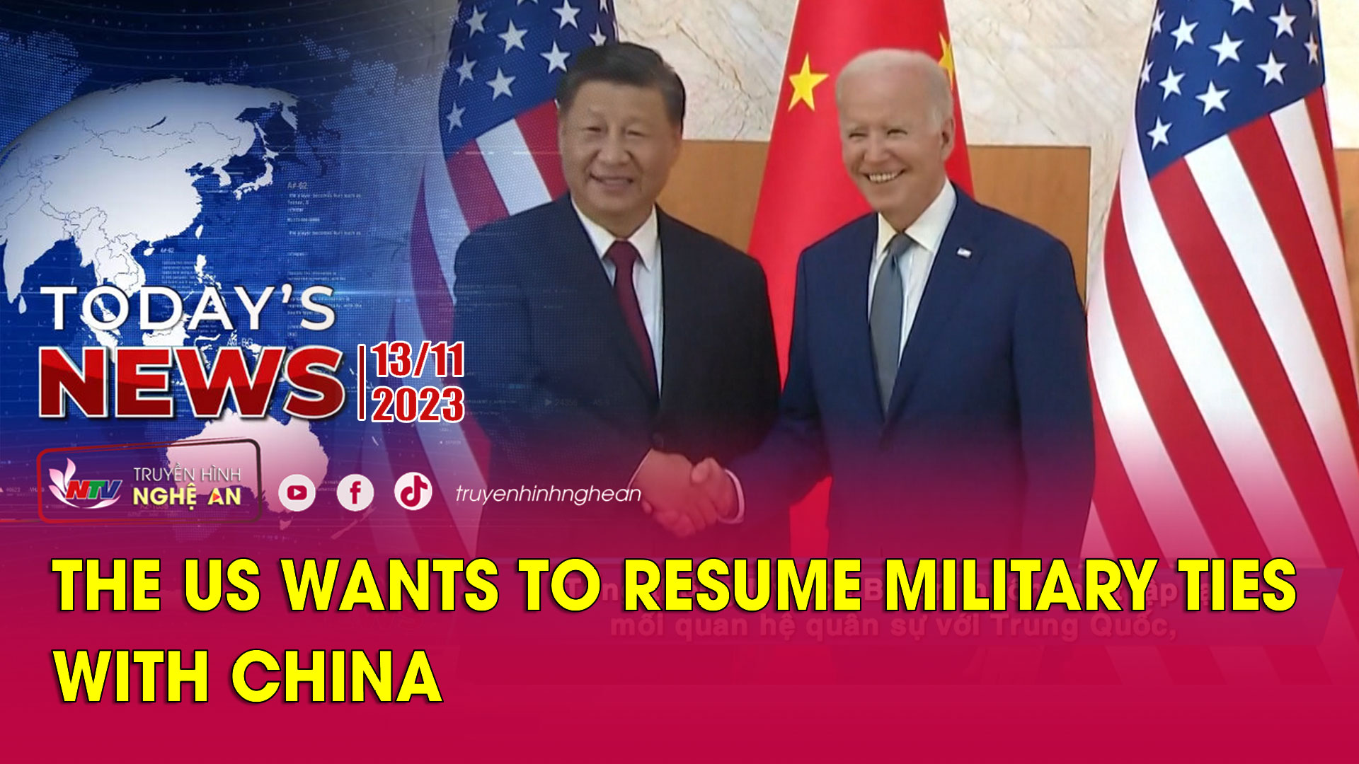 Today's News - 13/11/2023: The US wants to resume military ties with China
