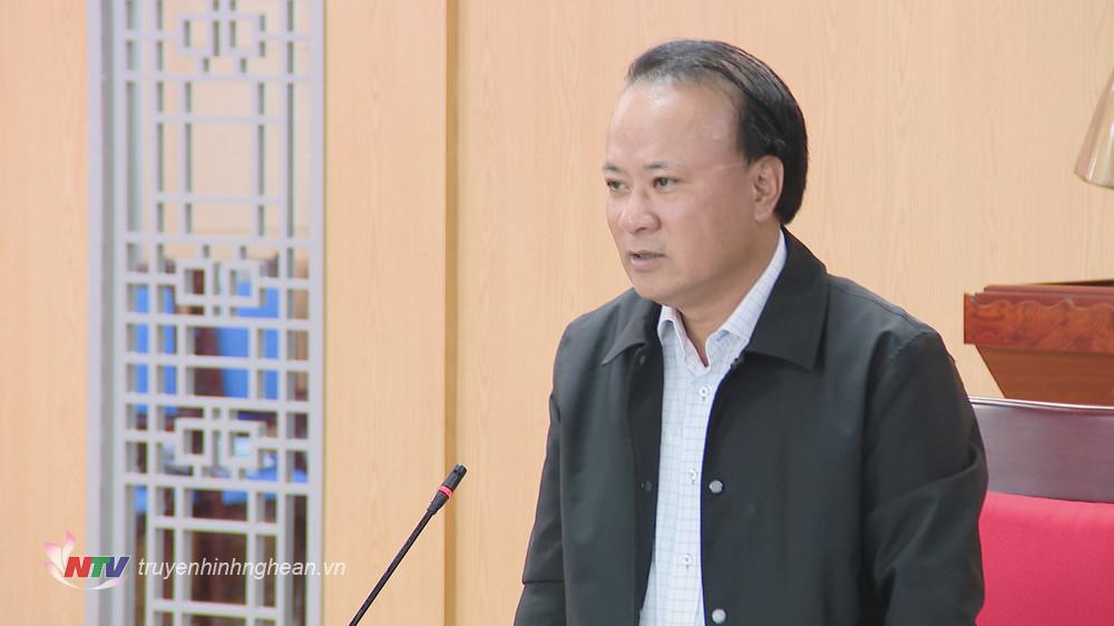 Phó Chủ tịch Thường trực HĐND tỉnh Nguyễn Nam Đình phát biểu kết luận cuộc họp.
