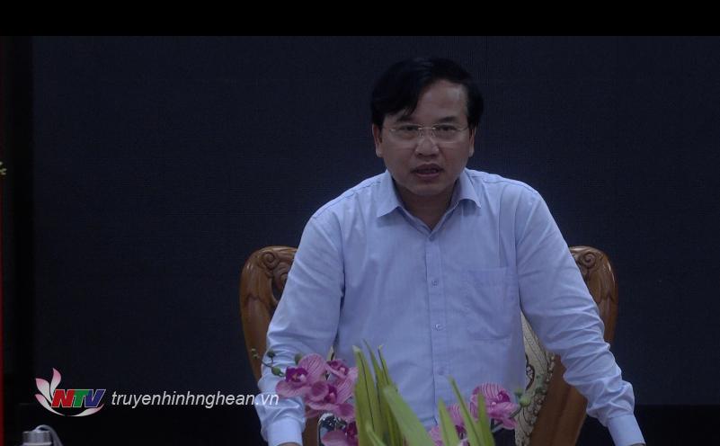 Phó Chủ tịch HĐND tỉnh Nguyễn Như Khôi phát biểu tại buổi làm việc
