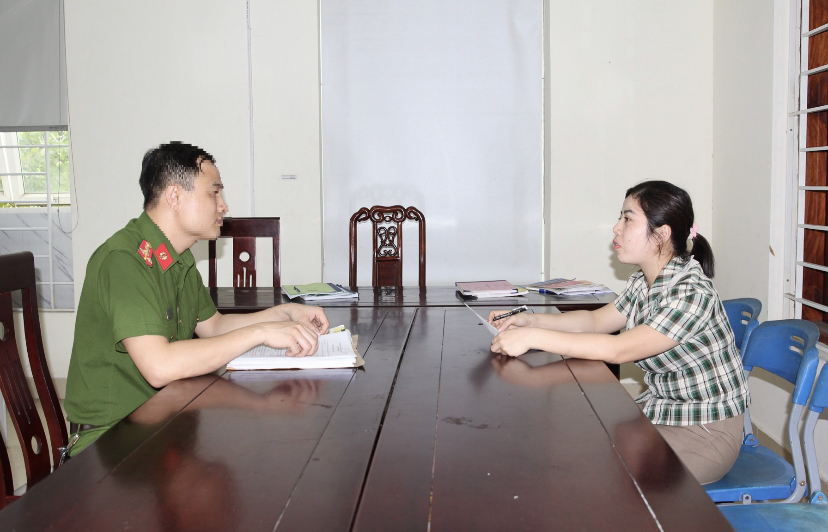 Cơ quan Công an làm việc với Võ Thị Tuyết.