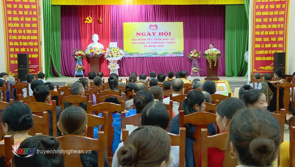 Toàn cảnh ngày hội Đại đoàn kết xóm Bắc Thắng, xã Nghi Tiến, huyện Nghi Lộc.