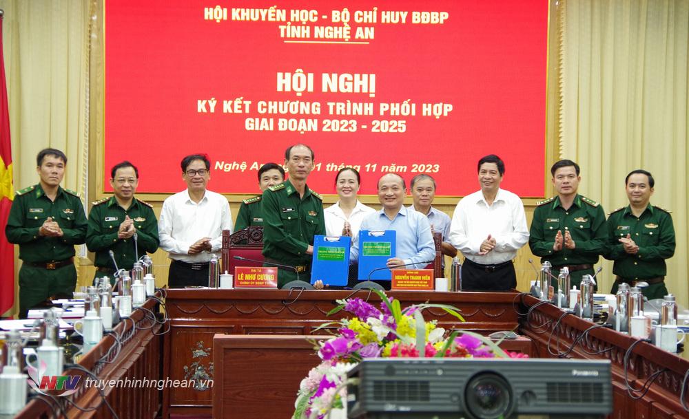 Bộ Chỉ huy Bộ đội Biên phòng tỉnh và Hội Khuyến học tỉnh ký kết chương trình phối hợp giai đoạn 2023 - 2025  