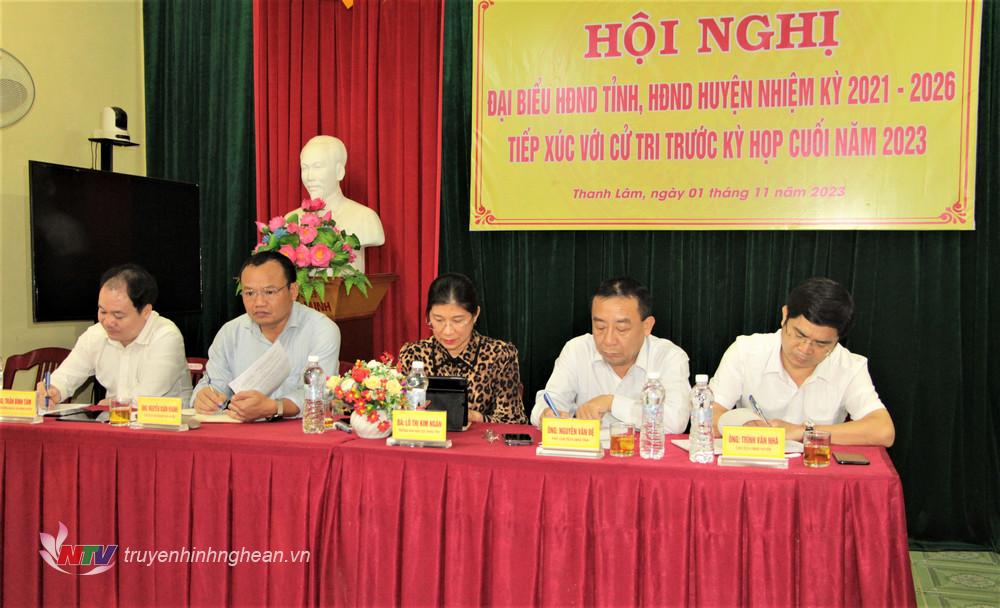Các đại biểu HĐND tỉnh tiếp xúc cử tri cụm Bích Hào và Hoa Quân - Võ Liệt, Thanh Chương